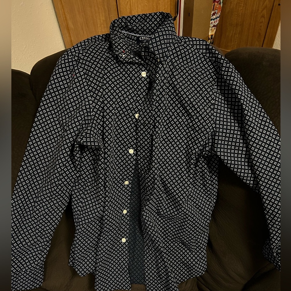 Long sleeve button front medium Chaps